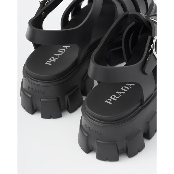 Prada Monolith Rubber Fisherman Sandals - IT 37 - Picture 6 of 6